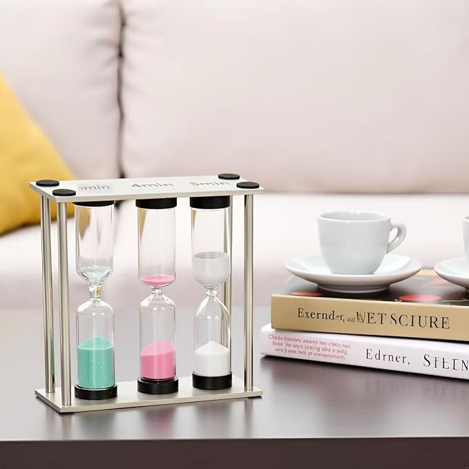 Small 3-in-1 Sand Timer, 3 inch Hourglass - Image 9