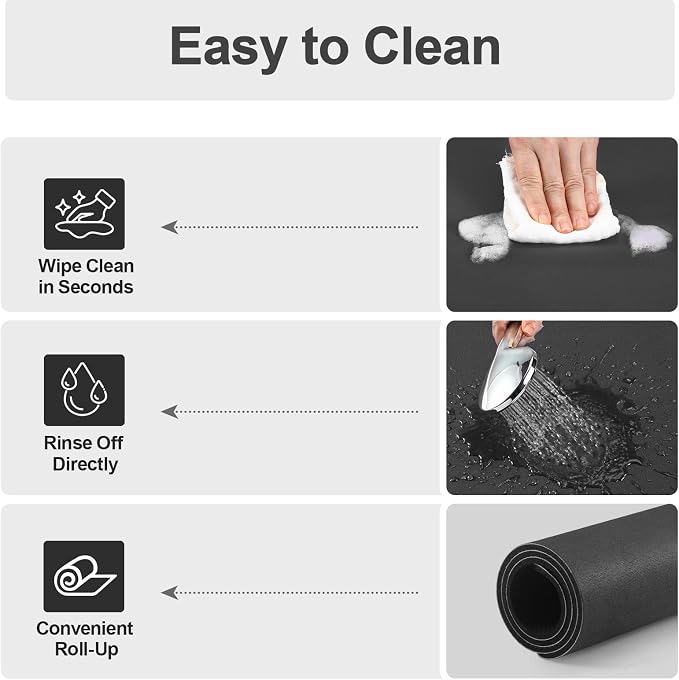 Ecotrim Absorbent Coffee Mat, Stain Hiding PU Leather Surface, Non-Slip Natural - Image 3
