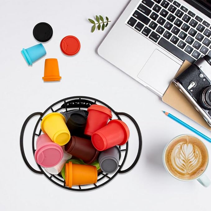 2 Pack Coffee Pods Holder for Countertop, Coffee Pods Storage Black Wire Basket - Image 5