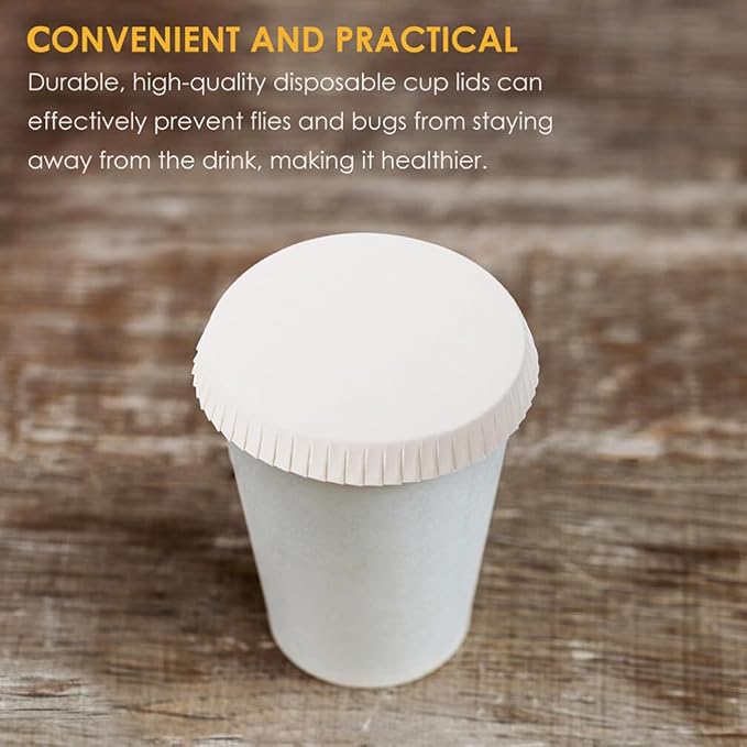 Baluue 100pcs Disposable Cup Covers Lids - Image 2