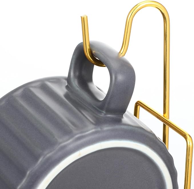 2 Pcs Tea Cup and Saucer Display Stand Metal Saucer Organizer Plate Coffee Mug - Image 5