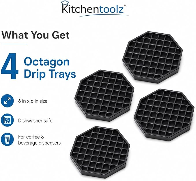 6" Octagon Coffee Drip Tray Catcher - Image 7