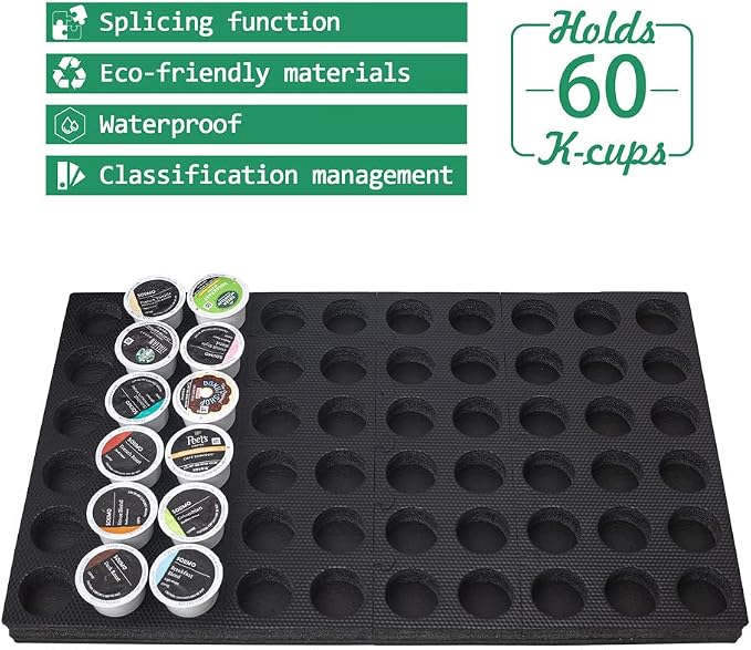 Coffee Pod holder DIY Size Organizer 60 Compatible Tray Drawer Holds - Image 2