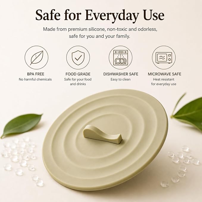 Silicone Cup Lids for Coffee Mugs, 4 Pack Reusable Silicone Mug Covers for Hot - Image 4