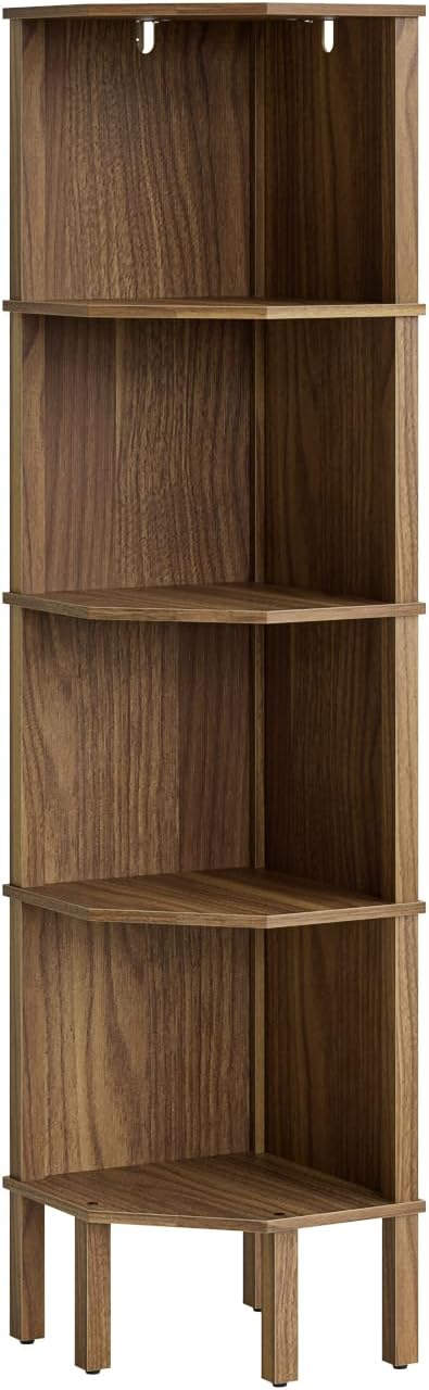 Corner Shelf, 5 Tier Corner Bookshelf, Display Corner Shelf Stand - Image 9