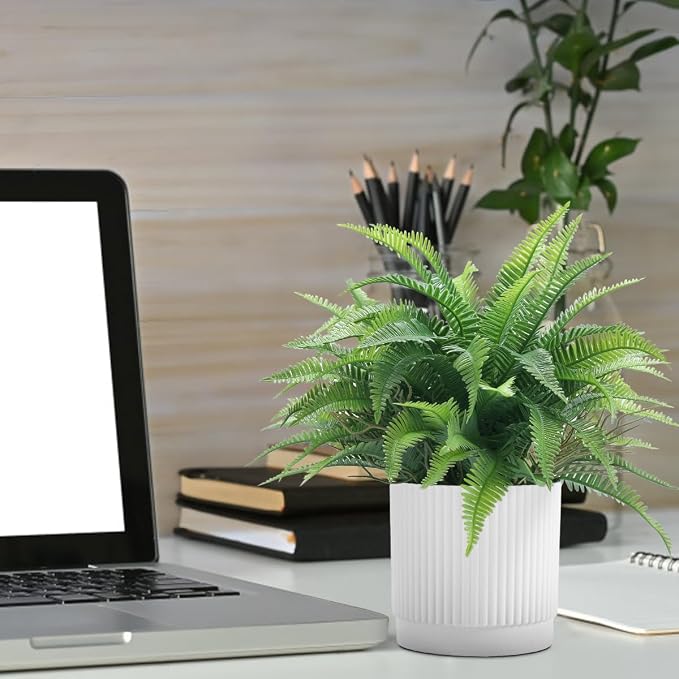 Coferset Small Fake Plant Fern Potted Artificial Plants - Image 4