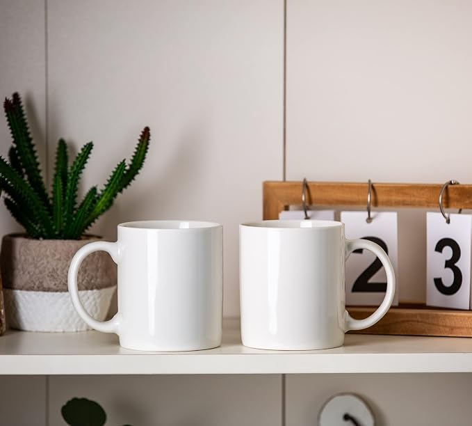 GBhome 12 OZ Off White Coffee Mugs, Ceramic Coffee Mugs - Image 8