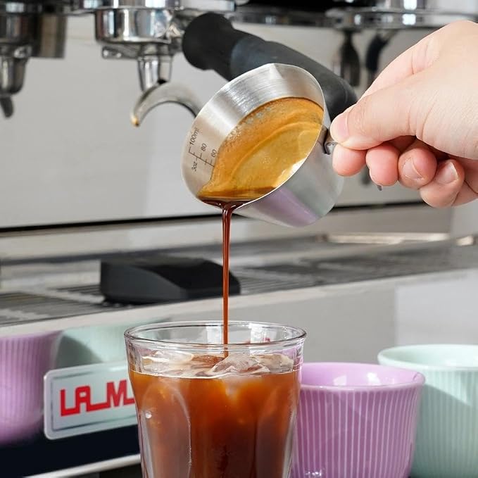 watchget Stainless Steel Espresso Cup, Double Spout & Dual Scale Measuring Cup - Image 7