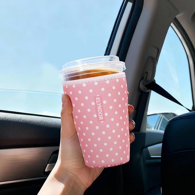 Reusable Insulated Sleeve for Iced Coffee Cup, Beverage Holder for Iced Coffee - Image 3