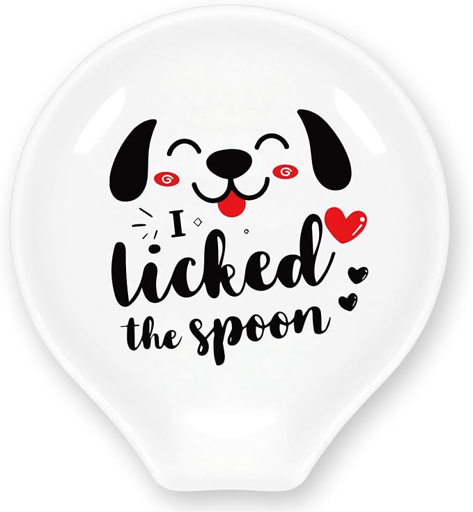 Cute Puppy Coffee Spoon Rest, I Licked the Spoon Coffee Spoon Holder by YROVWENQ