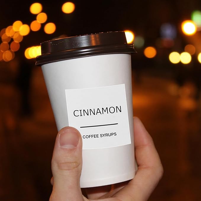 Coffee Label Stickers 36Pcs Waterproof White PVC Tags - Image 5