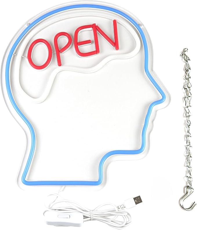Open Mind Brain Neon Signs for Wall Decor Neon Lights for Bedroom Suitable for - Image 6