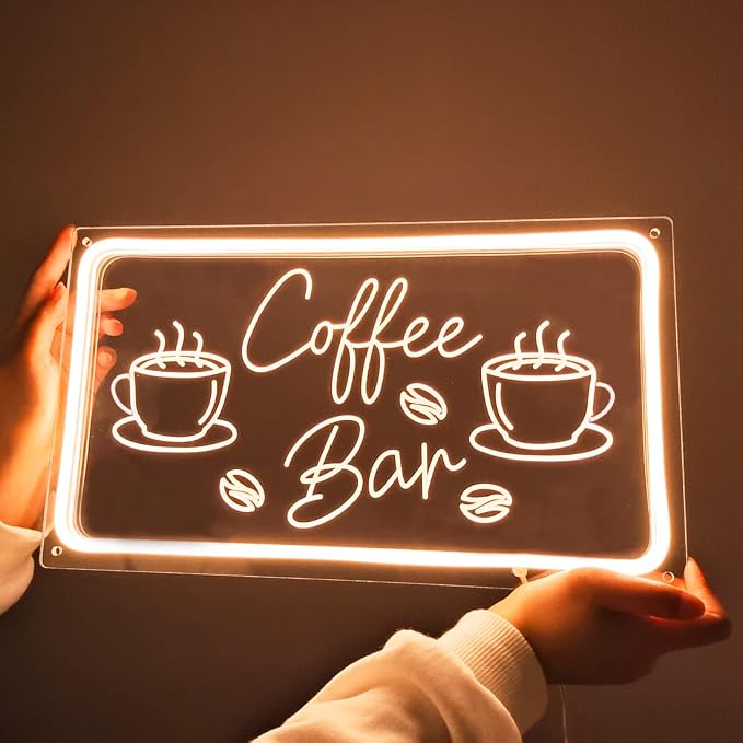 Planzo Coffee Bar Neon Sign Light by Planzo