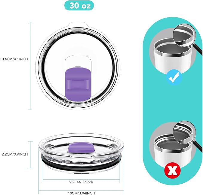 30 oz Tumbler Lid, Replacement Lids Compatible - Image 2