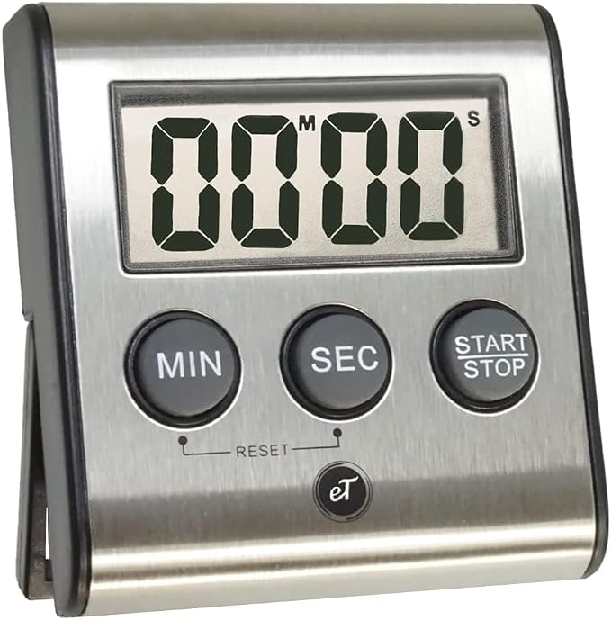 Elegant Digital Kitchen Timer Stainless Steel - Image 2