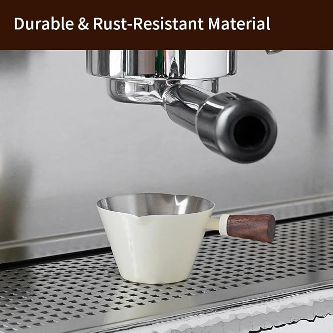 watchget Stainless Steel Espresso Cups, Double Spout & Dual Scale Measuring Cup - Image 5