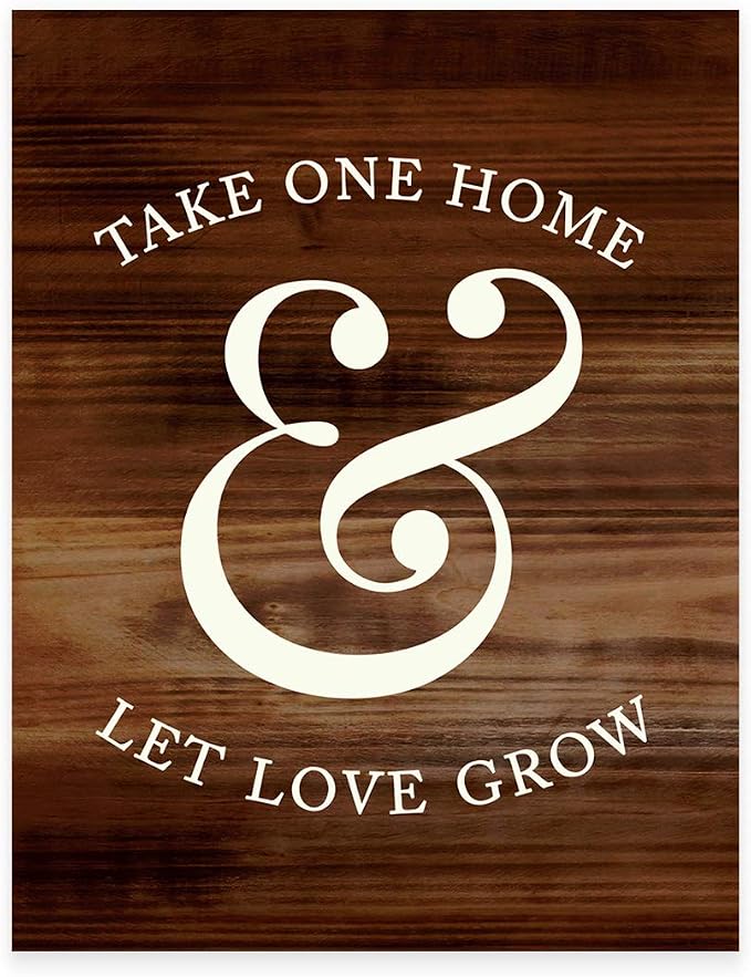 Andaz Press Wedding Party Signs, Rustic Wood Print, 8.5x11-inch, Please Take by AndazPress