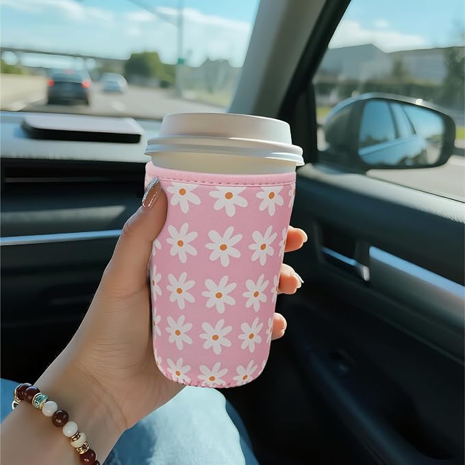 Reusable Insulated Sleeve for Iced Coffee Cup, Coffee Neoprene Sleeve for Cold - Image 3