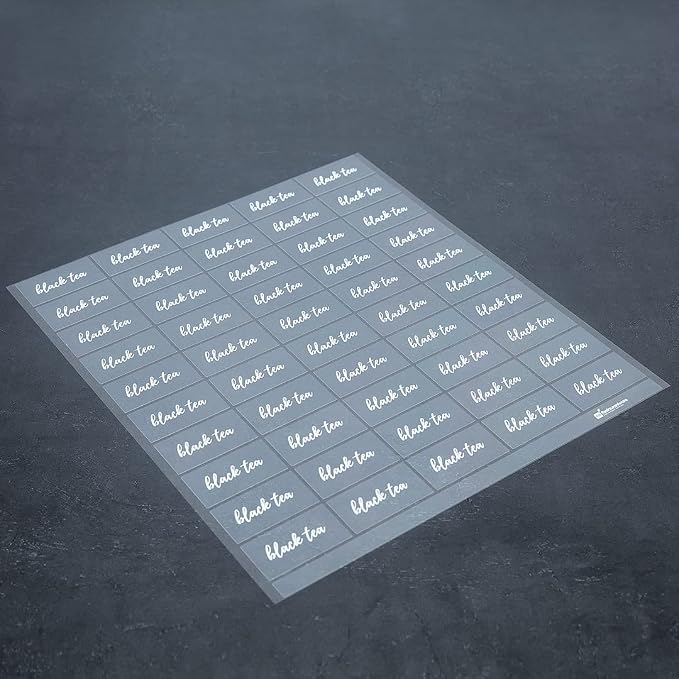Restaurantware Label Tek 1.9 x 1 Inch Black Tea Bottle Labels 100 - Image 11