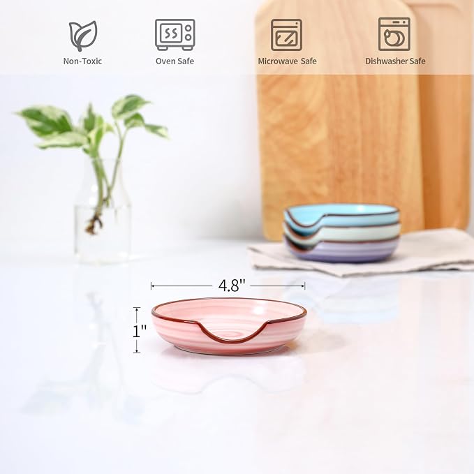 Selamica Ceramic Spoon Rest, 4.8 Inch Spoon Rest - Image 3