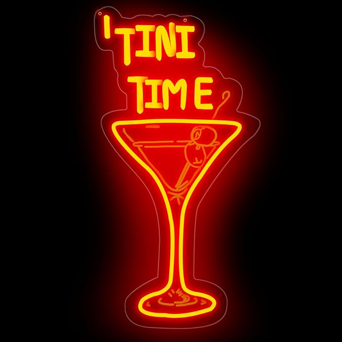 Tini Time LED Neon Sign, Martini Neon Sign by DMDMBSR