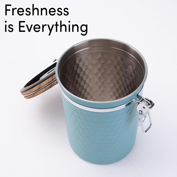 22OZ Airtight Coffee Canister, 1800ml Stainless Steel Storage Container - Image 5