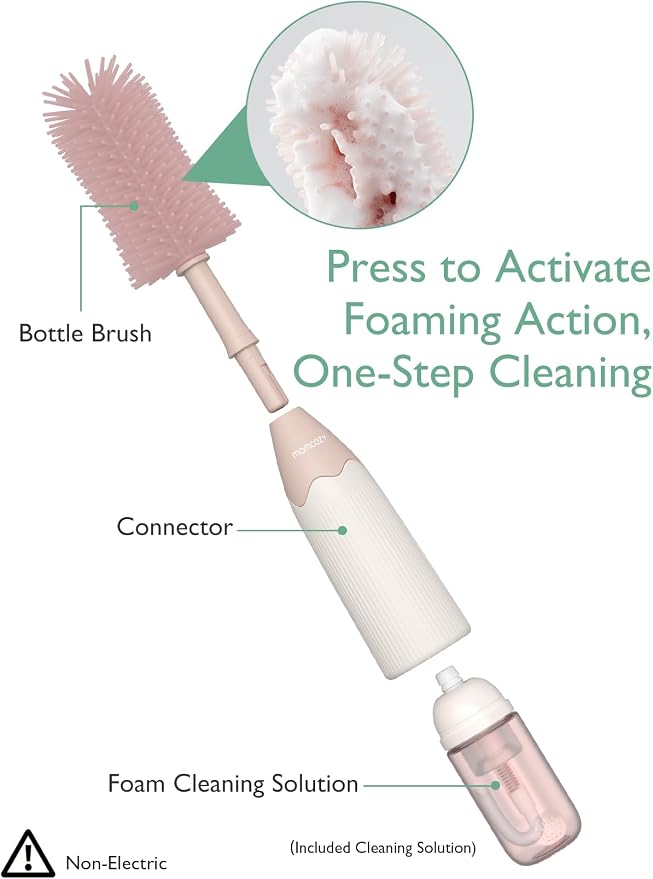 Momcozy Bottle Brush Kit with Push-Press Foam Design - Image 2