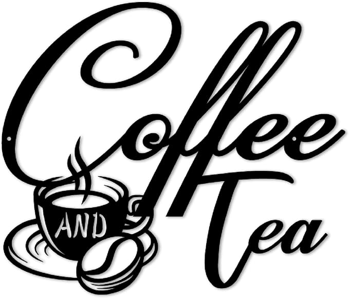 Coffee and Tea Metal Sign | Bar Hanging Signs by Monlyey