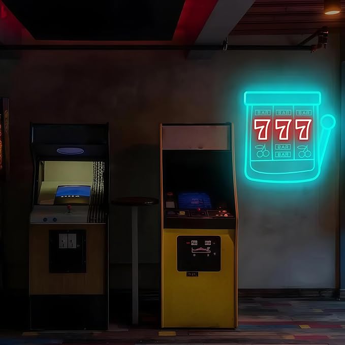 Custom Slot Machine Neon Sign, Casino Neon Light - Image 2