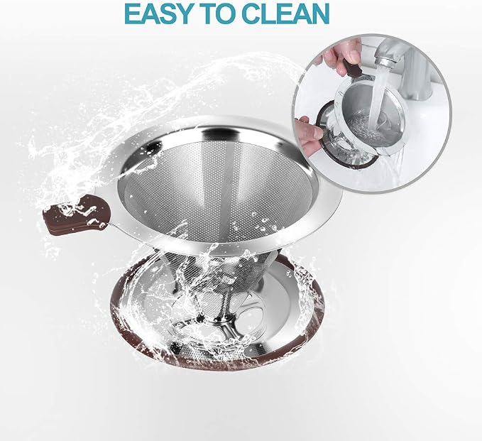 Pour Over Coffee Dripper, Reusable Paperless Coffee Filter, Professional - Image 6