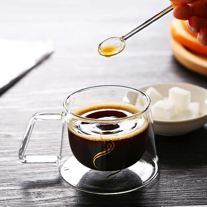 2 Pcs Clear Glass Drink and Dessert Spoons - Image 5