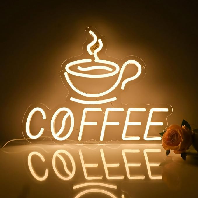 Planzo Coffee Neon Signs Light for Restaurant Coffee Shop Home Cafe Bar Beer - Image 3
