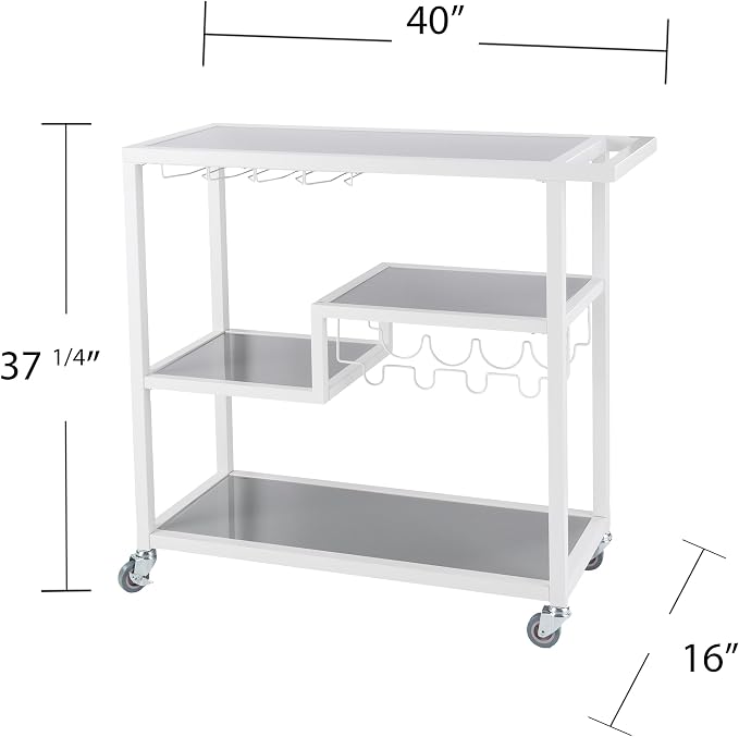 Holly & Martin Zephs Bar Cart White - Image 2