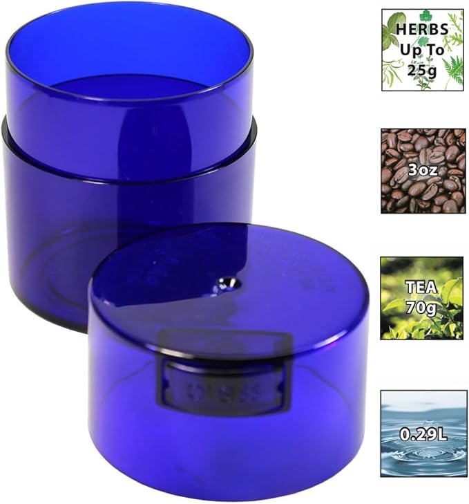 Tightvac - Premium Airtight Herb Storage Container - Holds ½ oz to 3 ounces - - Image 2