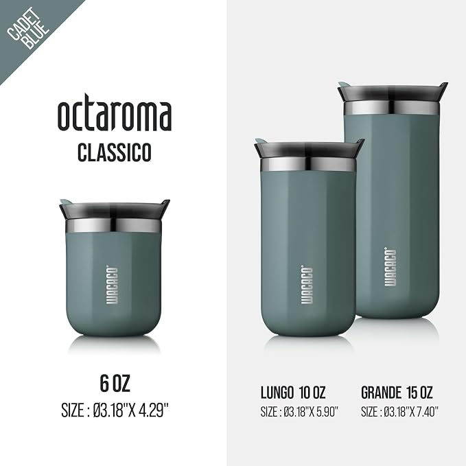 WACACO Octaroma Classico Vacuum Insulated Coffee Mug, Double-wall Stainless - Image 6