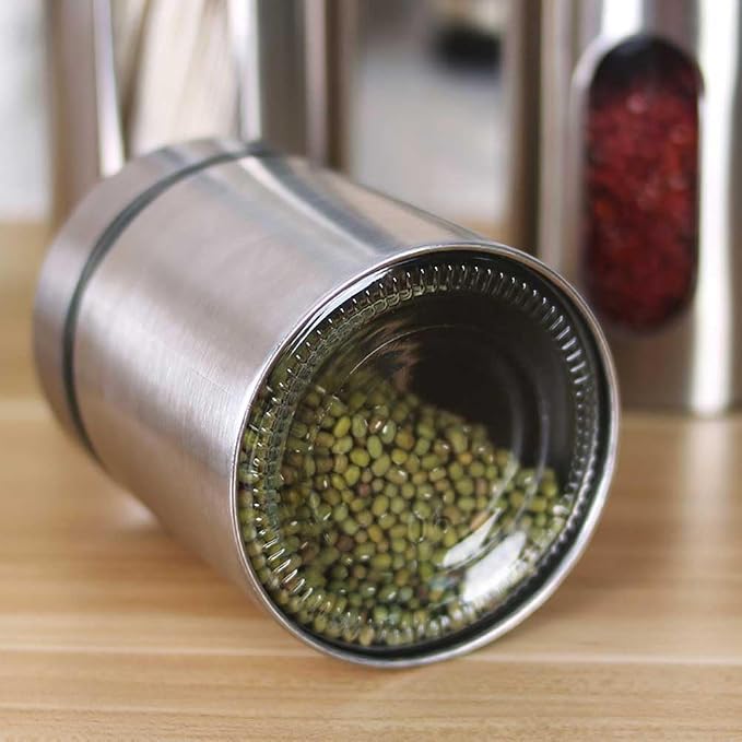 Teensery Stainless Steel Container Food Storage Jar Sealed Coffee Can Kitchen - Image 4