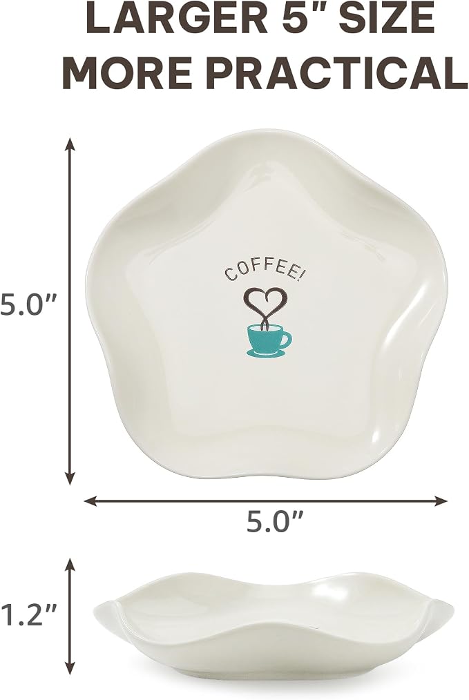 FANGSUN Spoon Rest, 5 Inch Coffee Spoon Rest, Ceramic Spoon Holder - Image 3