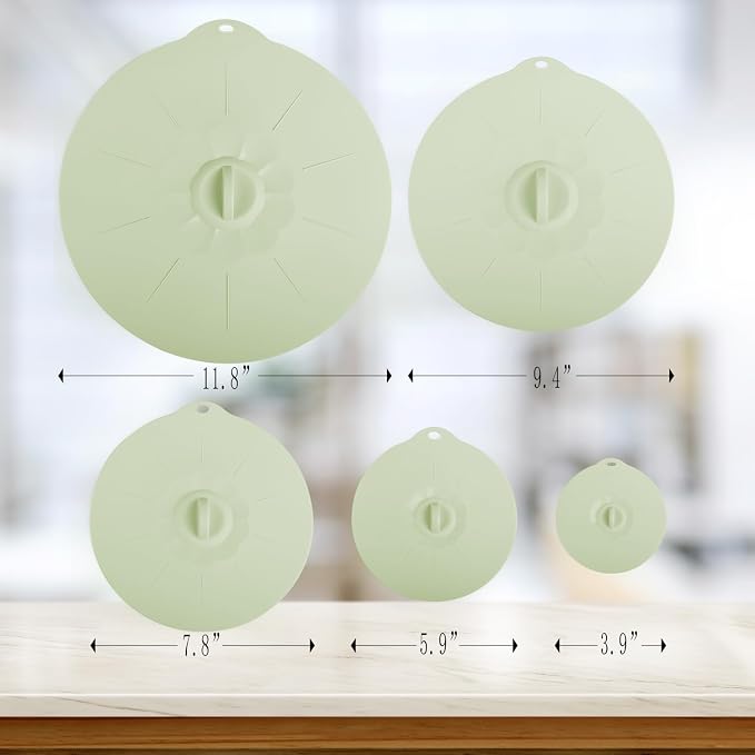 4"-12" Silicone Lids for Cups Bowls Plates Pans, Microwave Splatter Cover - Image 2