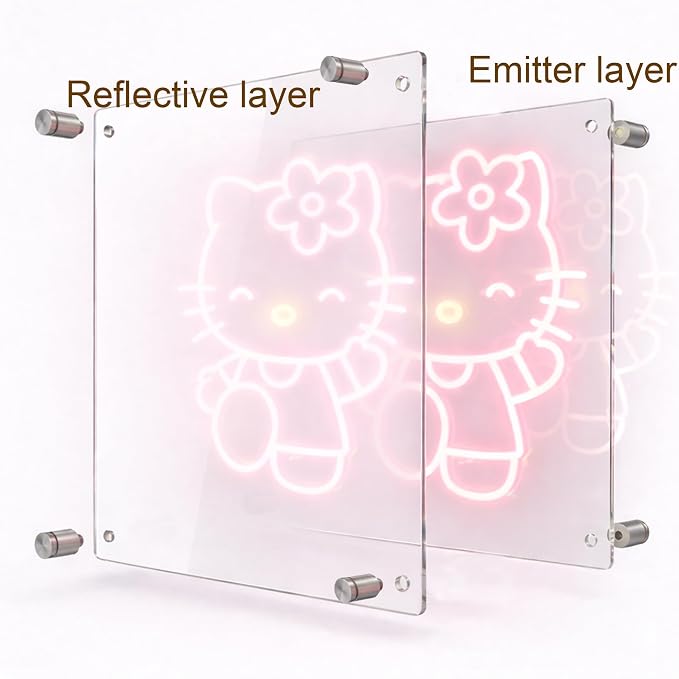 Custom Neon Sign with Double Layer Acrylic – Dimmable Iridescent Personalized - Image 4