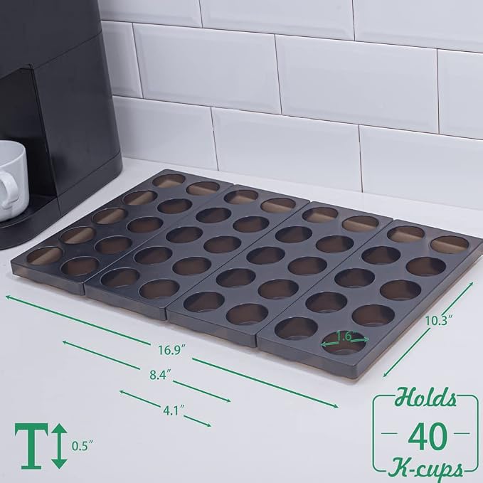 Coffee Pod Storage Organizer for Kitchen Drawer, Holders 40 K CUP, Premium - Image 3