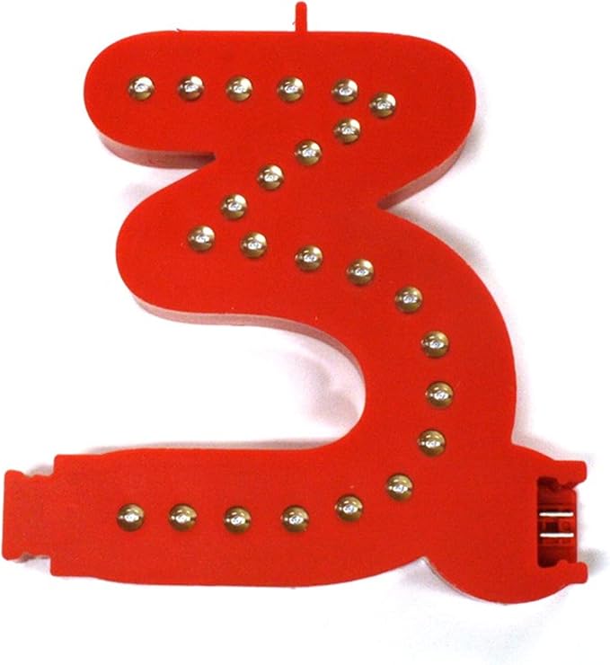 M&T Displays LED Marquee Letter Lights Modular Red Light Up Number Initial by MTDisplays