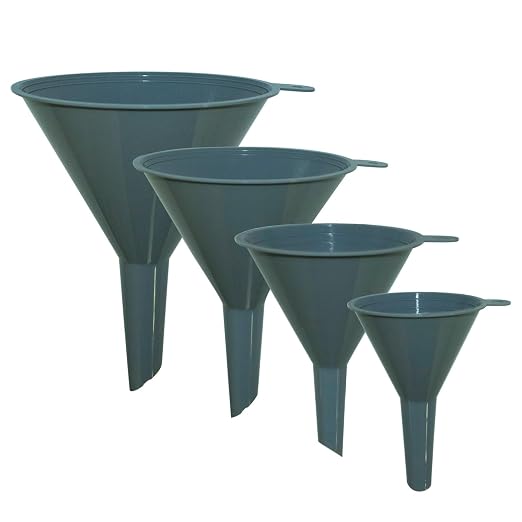 Plastic Funnels for Kitchen Use Set of 4 | Food Grade Kitchen Funnel for by KongNai
