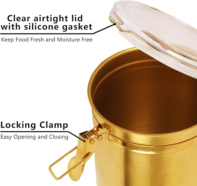 Kitchen Canister 52.5 oz, Stainless Steel Food Jar - Image 8