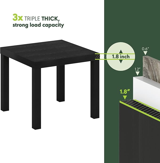 Furinno Classic Homey Square Parsons Side End Table - Image 5