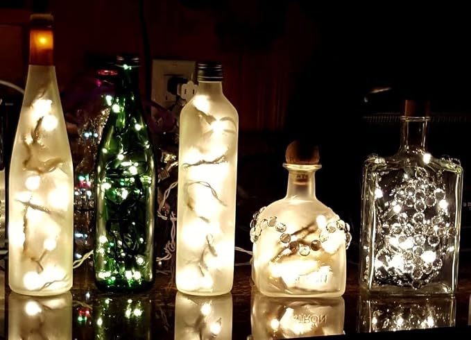 8.5 Foot 20 Light Mini LED Crafting Lights by Novelty Lights, Pure White LEDs - Image 3