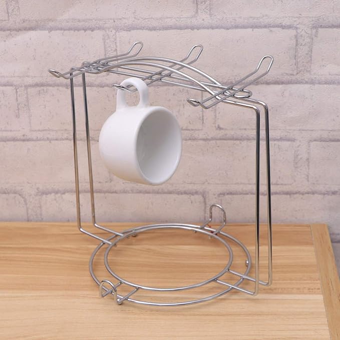 OSALADI Stainless Steel Cup Plate Organizer Rack - Image 7