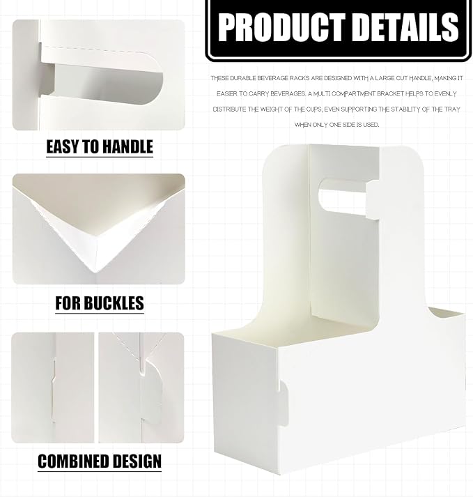 2 Cup Disposable Drink Carrier for Delivery - Image 3