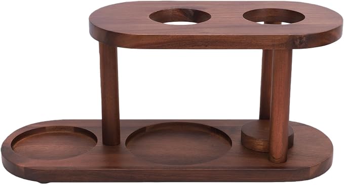 Pour Over Coffee Station, Solid Wood Coffee Dripper Stand, Elevated Brewing - Image 9