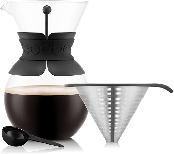 Bodum 34oz Pour Over Coffee Maker, High-Heat Borosilicate Glass - Image 4