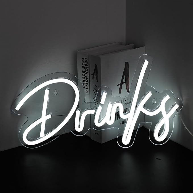 Looklight Drinks Neon Sign Bar Neon Signs by LooklightNeonSign
